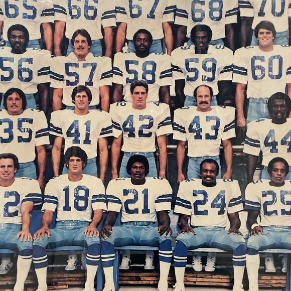 RARE VINTAGE 23x34 1978 Super Bowl VII Champions Dallas Cowboys Two-Sided Poster - Picture 10 of 16